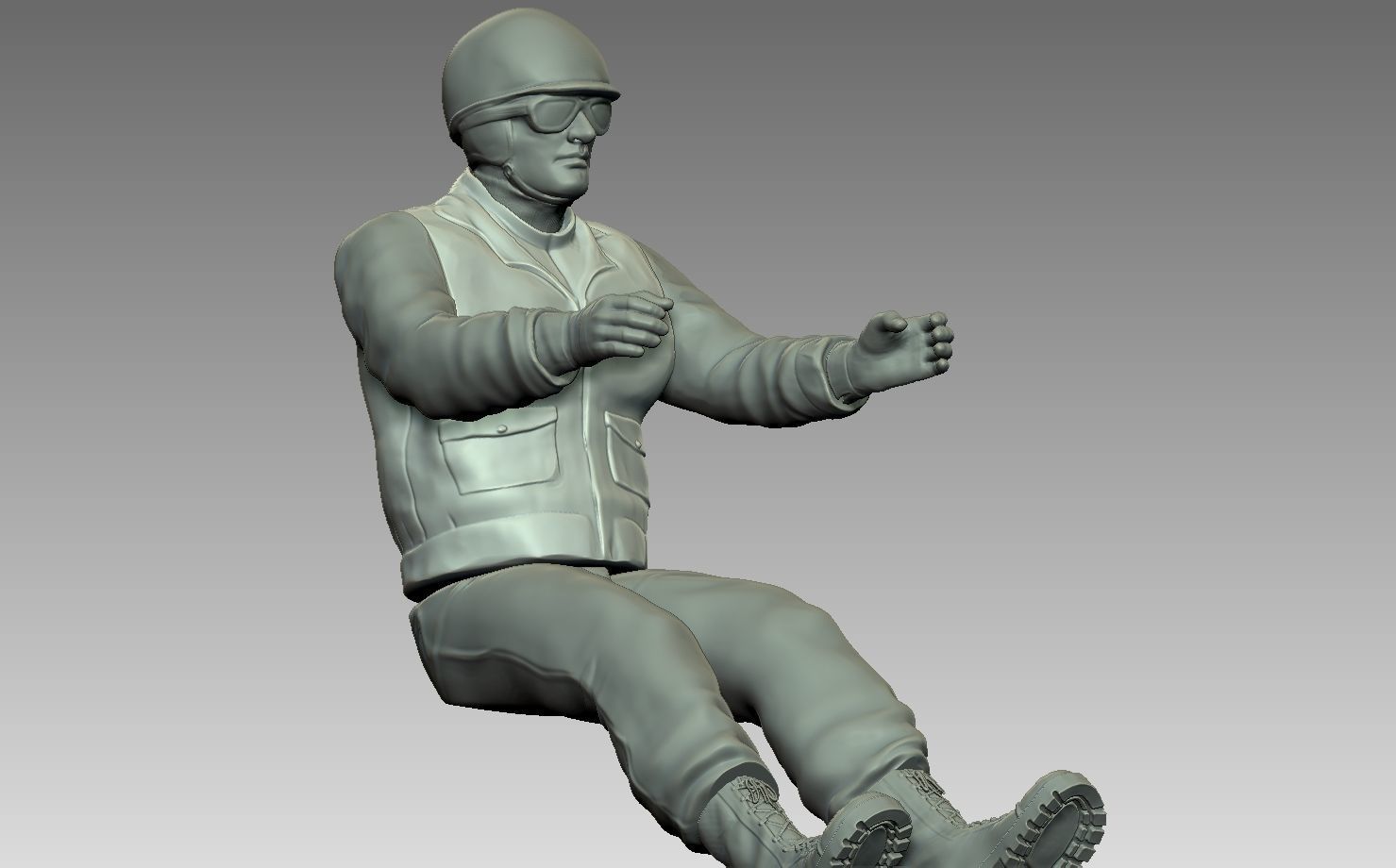 Car Driver Vintage 1950 3D print model_14