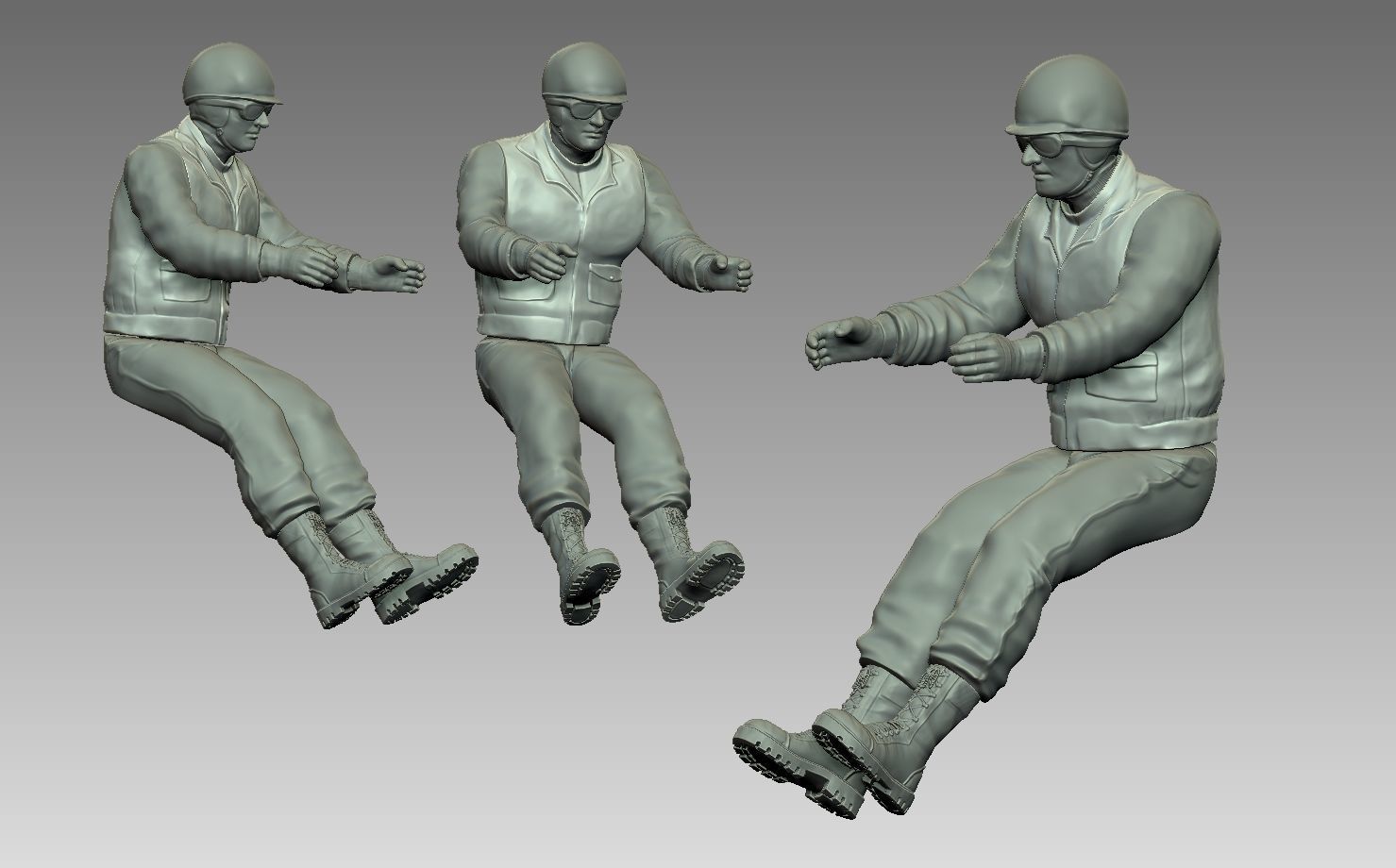 Car Driver Vintage 1950 3D print model_1