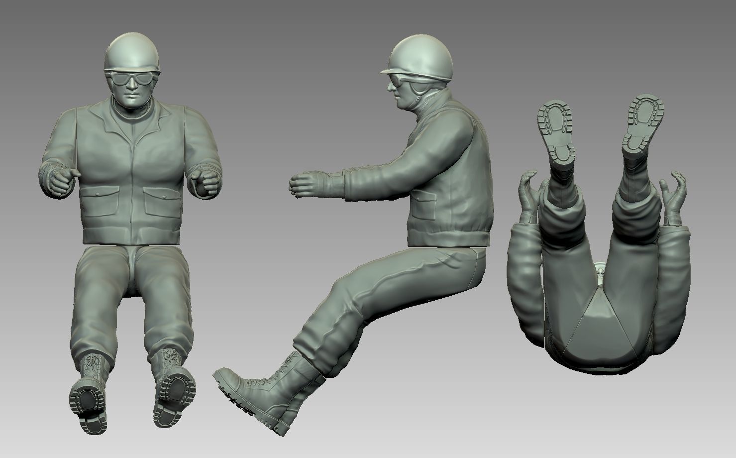 Car Driver Vintage 1950 3D print model_5