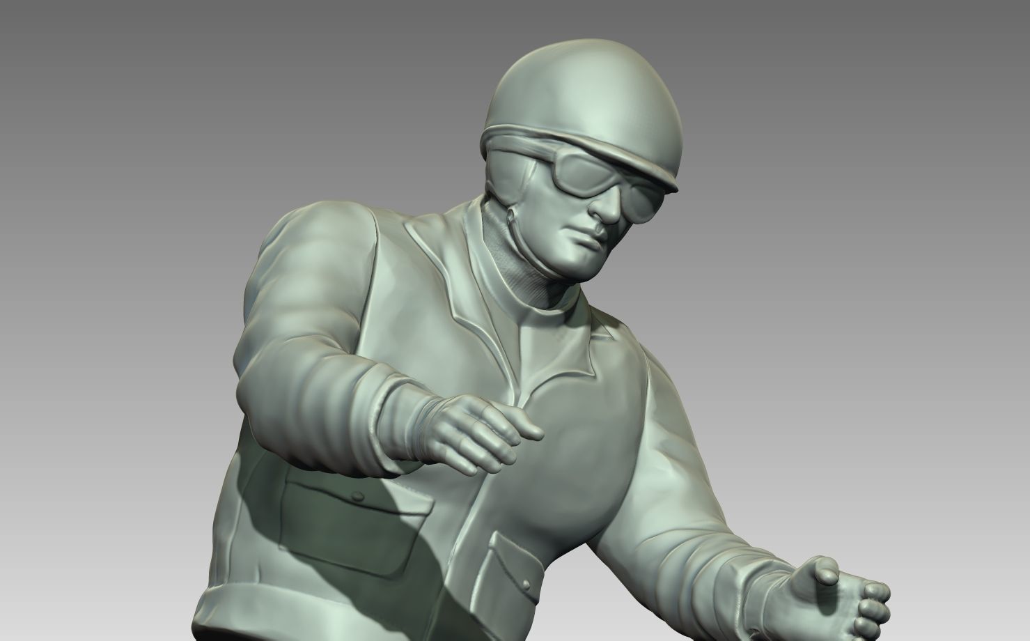 Car Driver Vintage 1950 3D print model_7