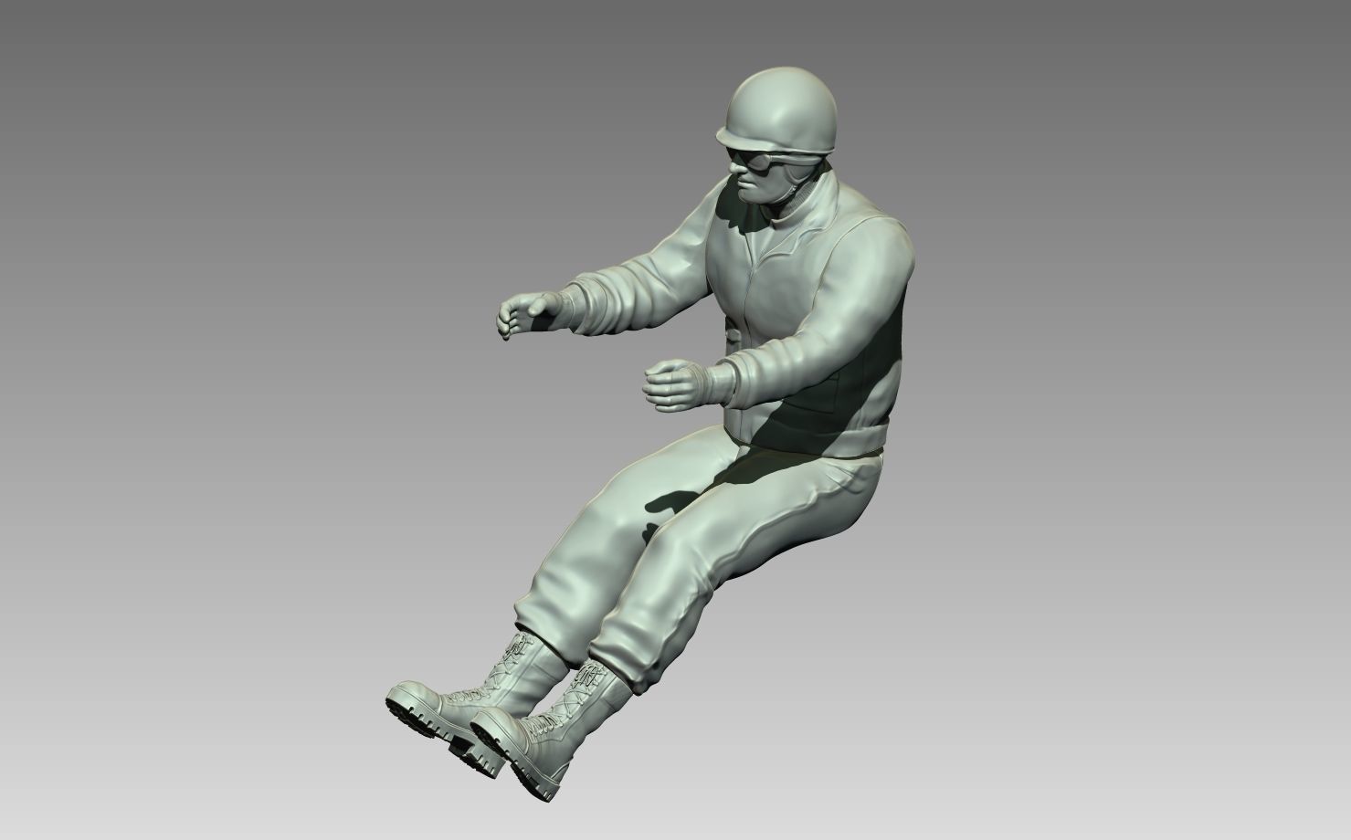 Car Driver Vintage 1950 3D print model_17