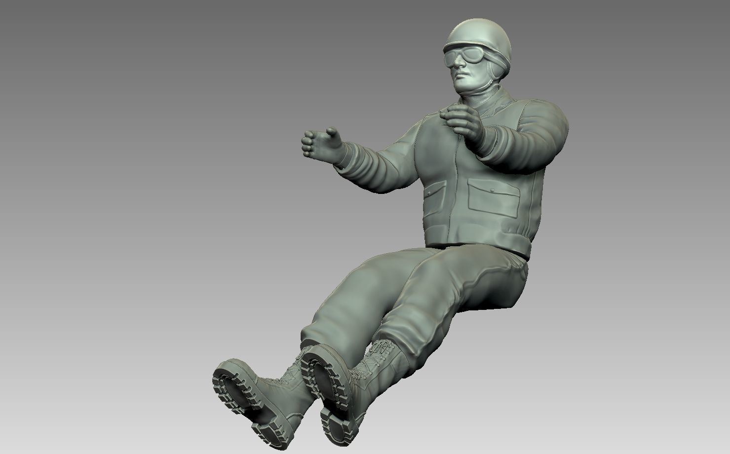 Car Driver Vintage 1950 3D print model_10