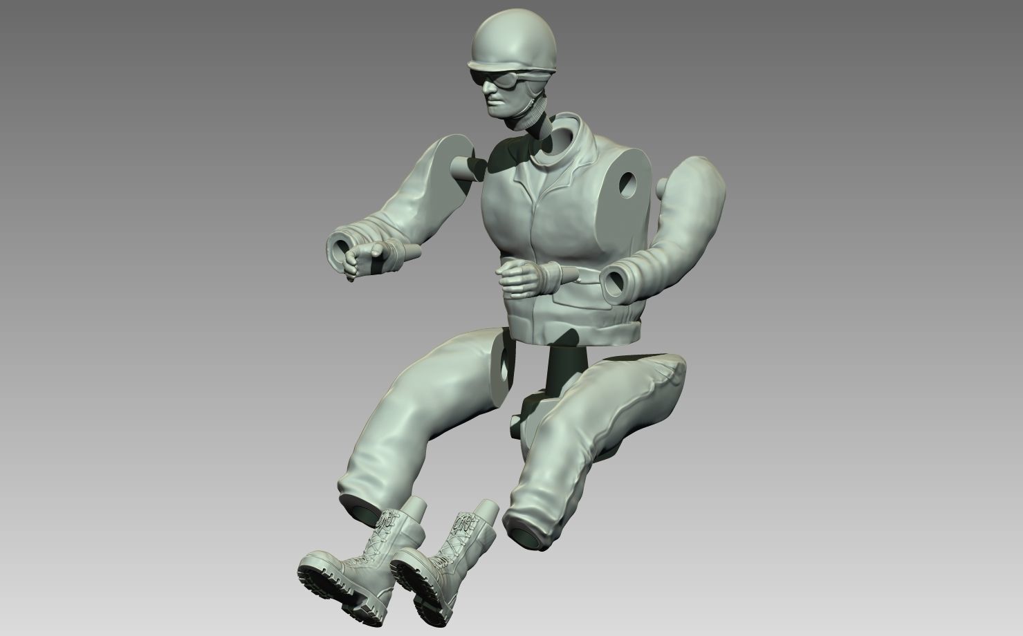 Car Driver Vintage 1950 3D print model_3