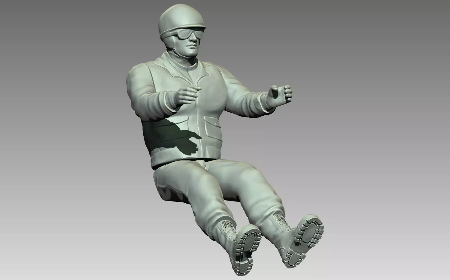 Car Driver Vintage 1950 3D print model_0