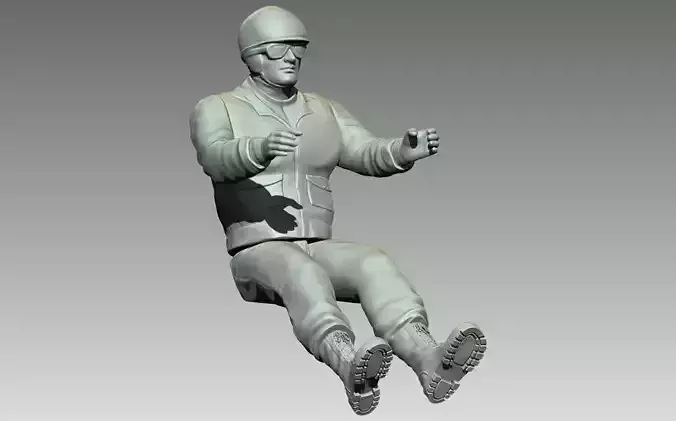 Car Driver Vintage 1950 3D print model