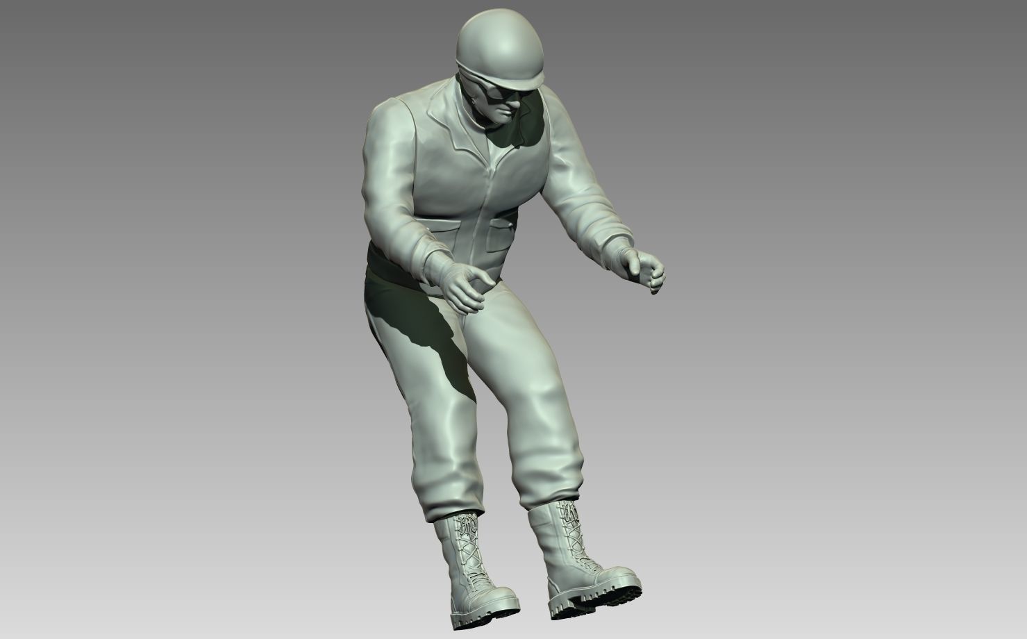 Car Driver Vintage 1950 3D print model_19