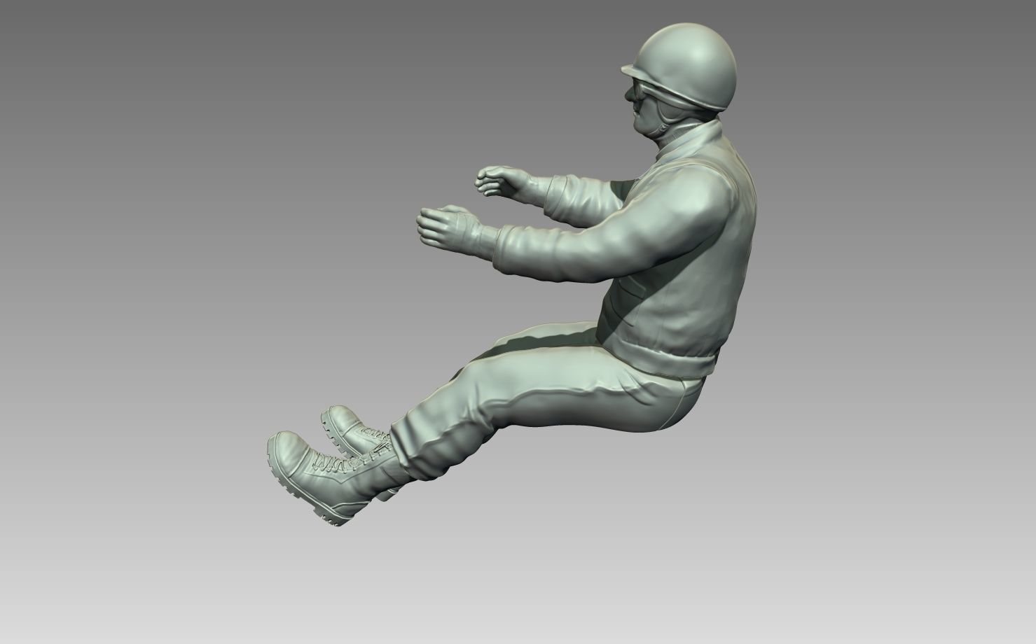 Car Driver Vintage 1950 3D print model_11