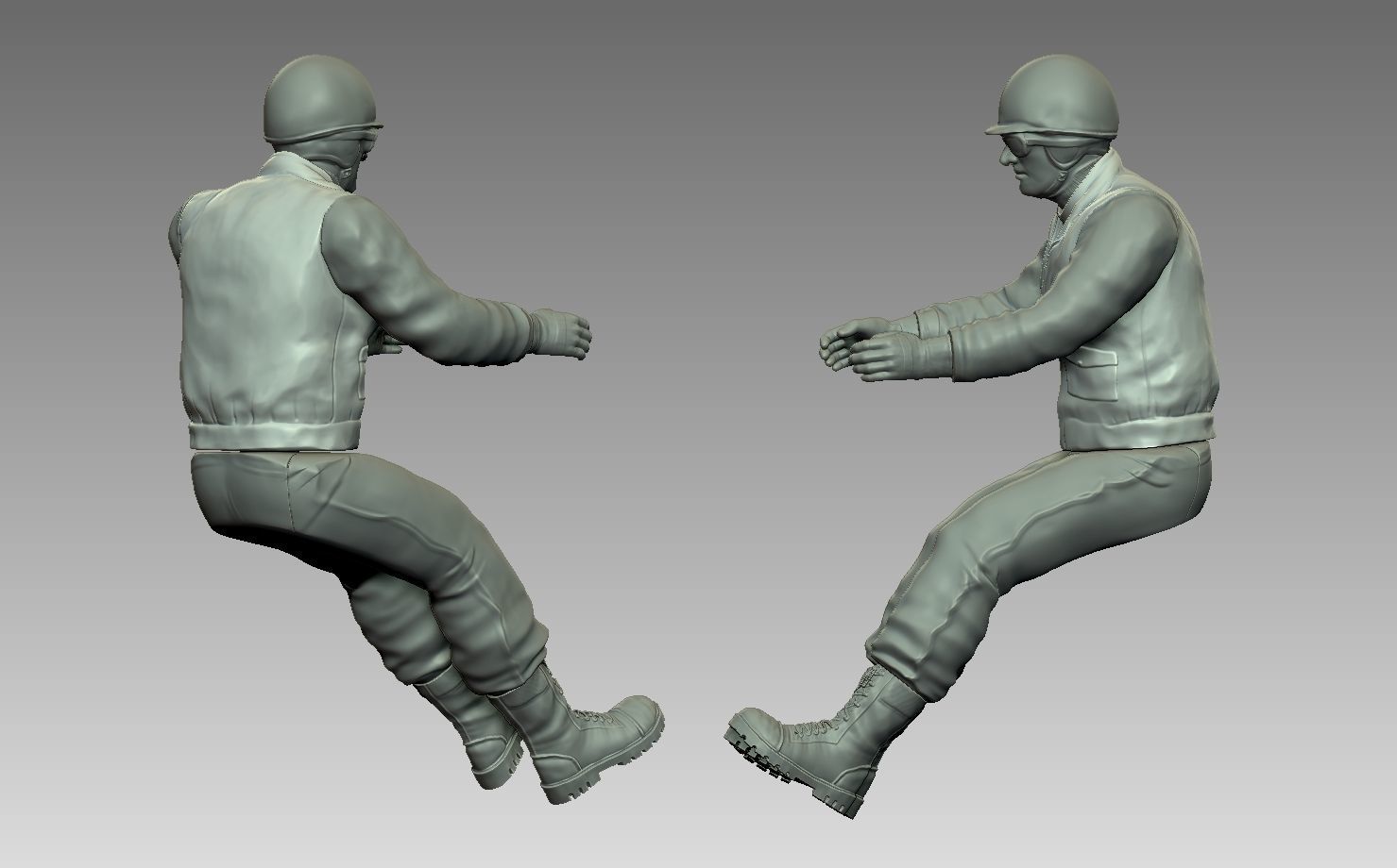 Car Driver Vintage 1950 3D print model_12