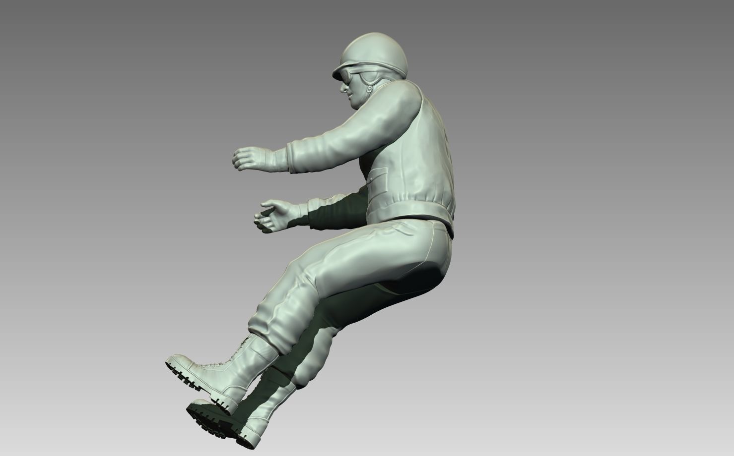 Car Driver Vintage 1950 3D print model_20