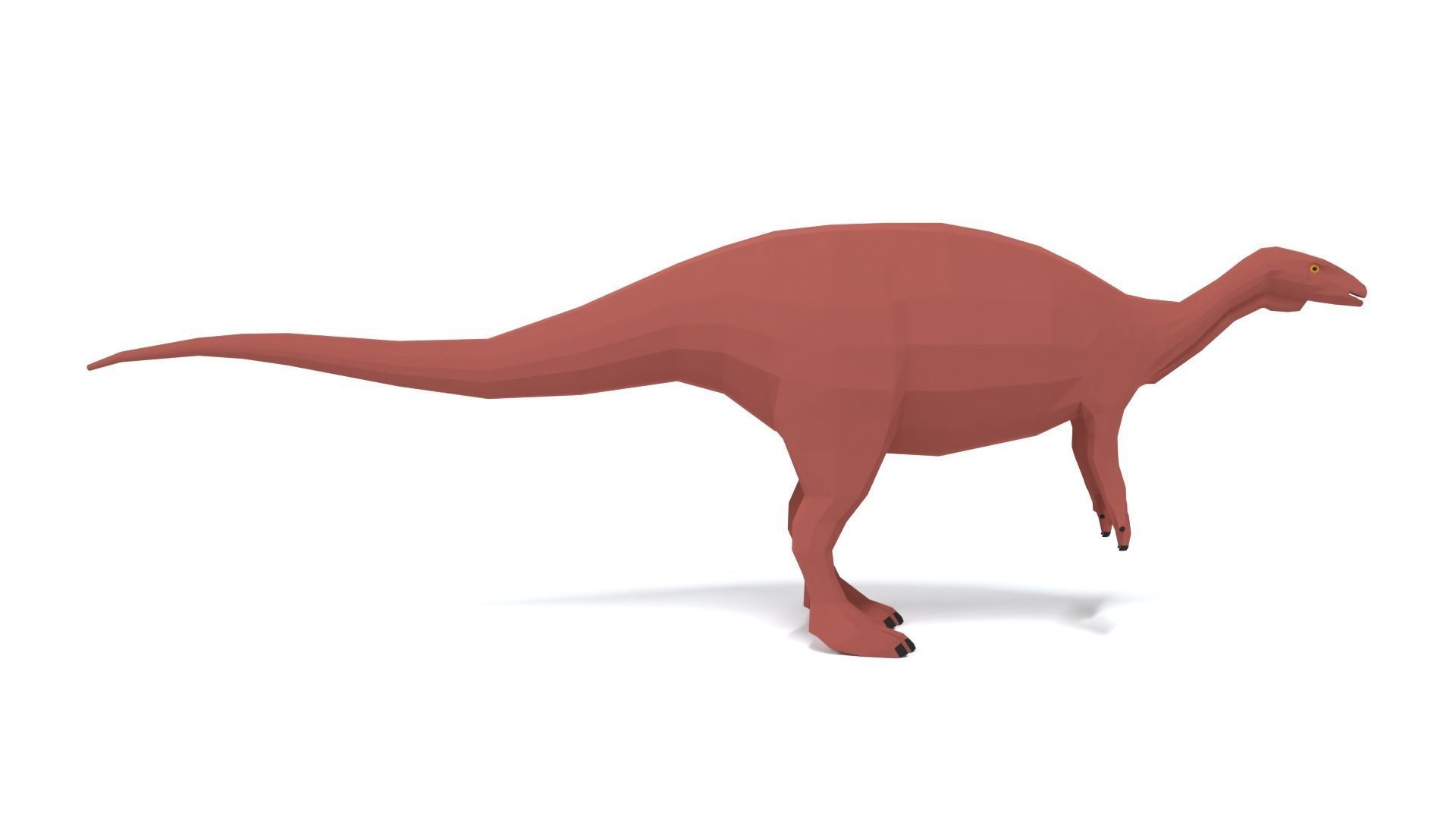 Low Poly Cartoon Camptosaurus Dinosaur Low-poly 3D model_5