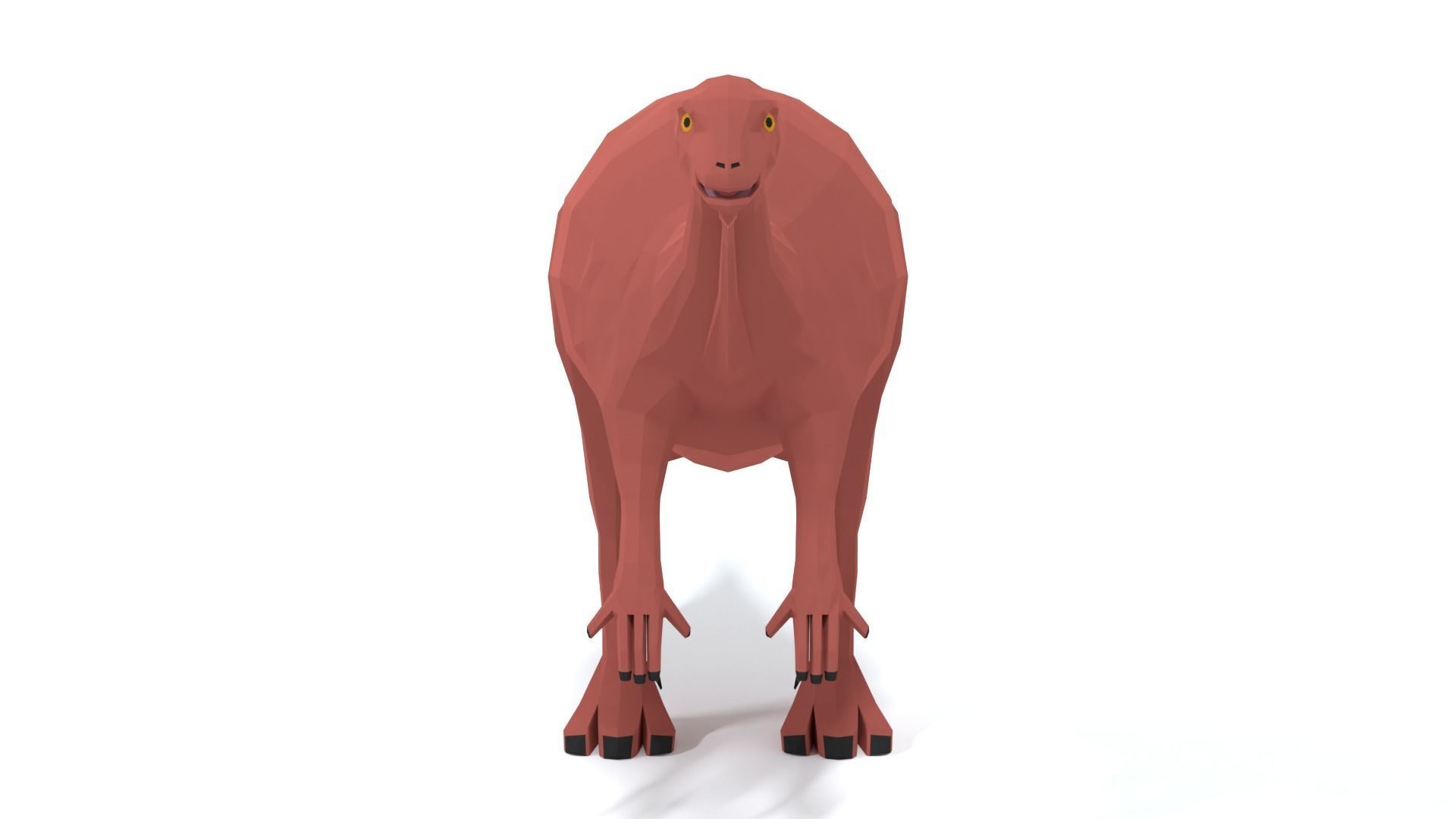 Low Poly Cartoon Camptosaurus Dinosaur Low-poly 3D model_7
