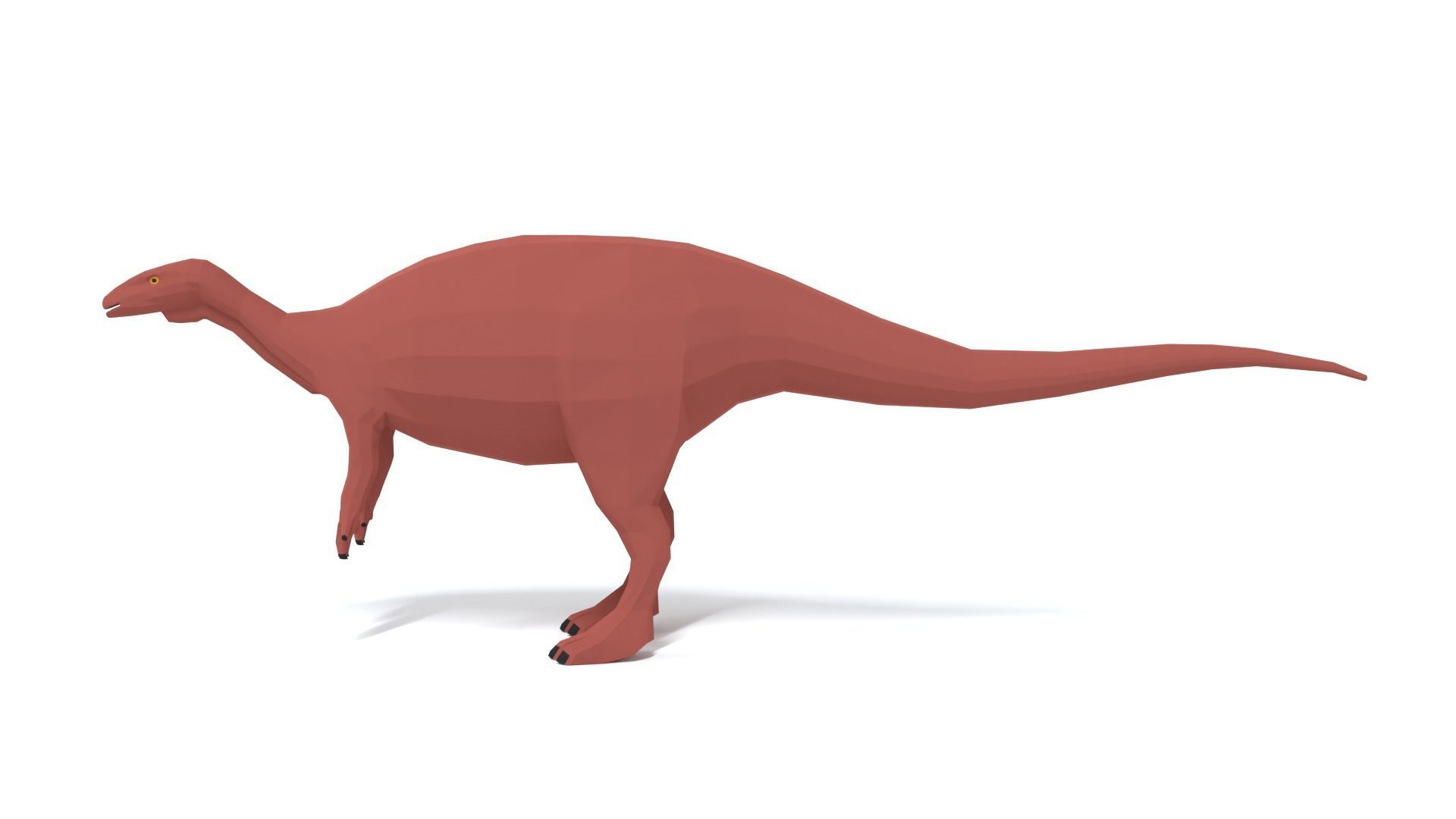 Low Poly Cartoon Camptosaurus Dinosaur Low-poly 3D model_1