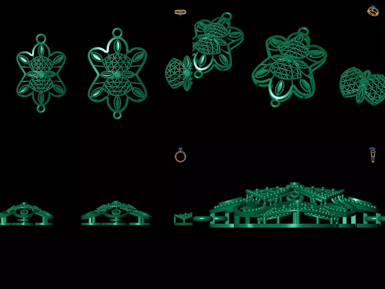 Pendant Set 10 3D print model_0