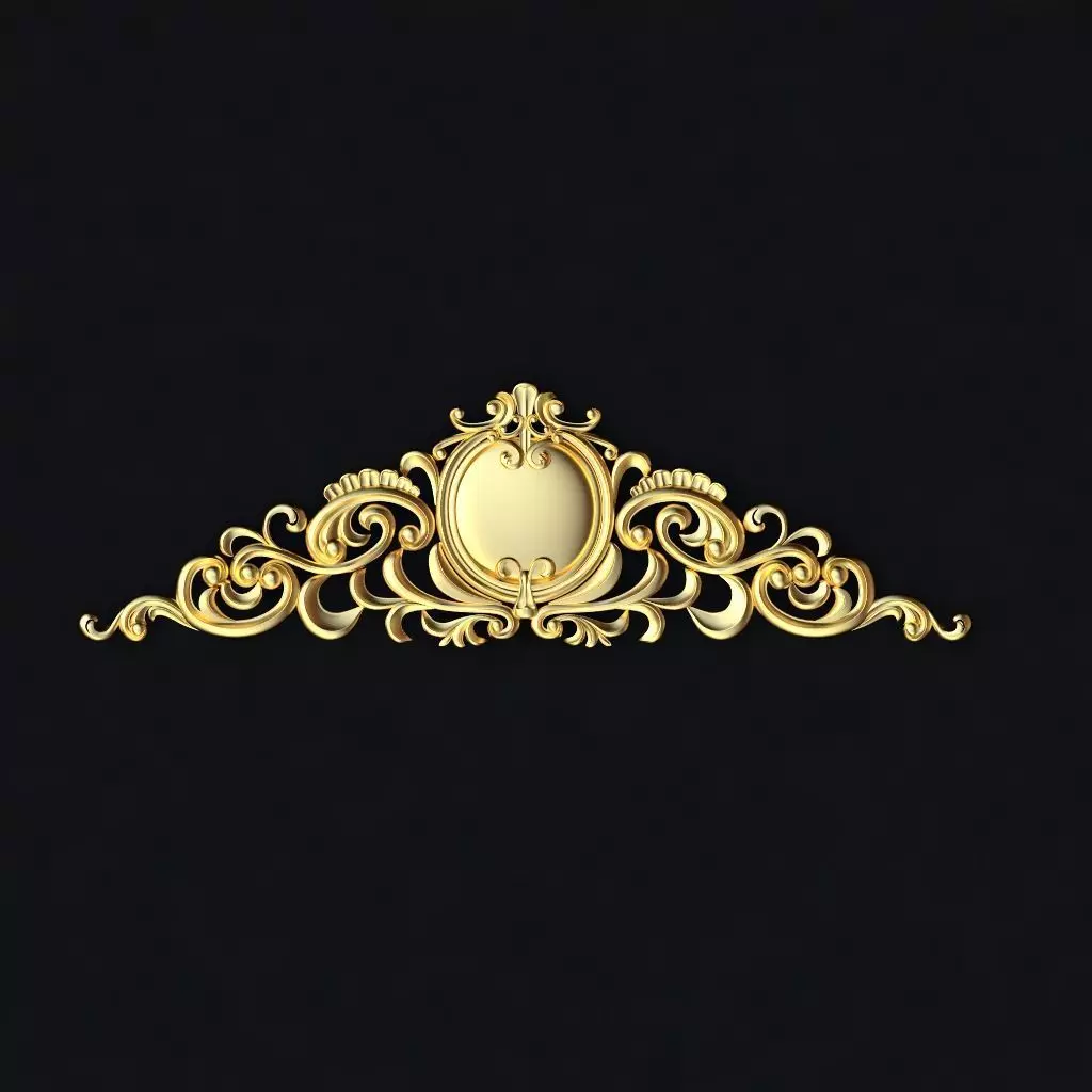 Central decor ornament for furniture 3D model