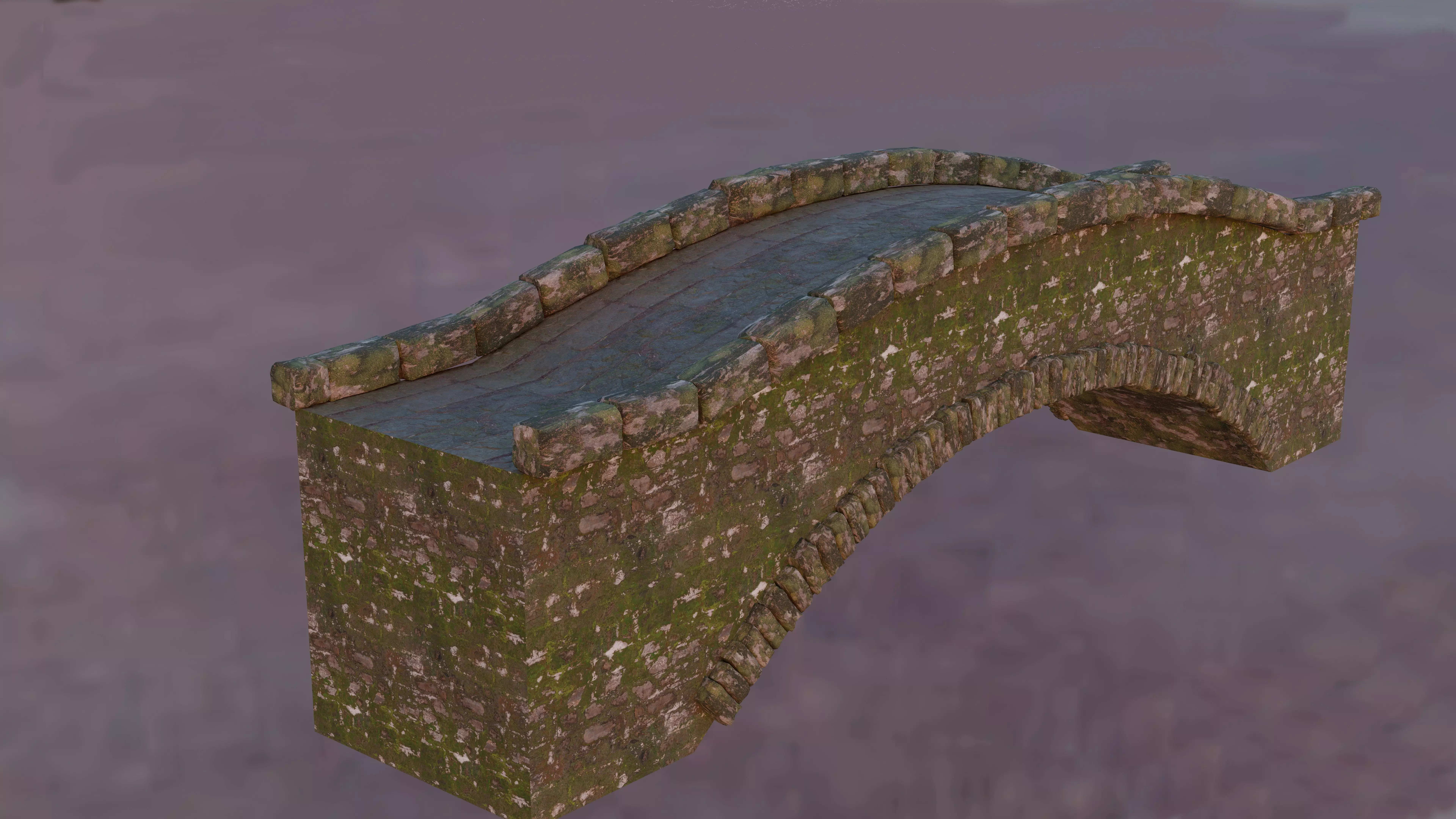 Medieval Bridge Simple Asset Free low-poly 3D model
