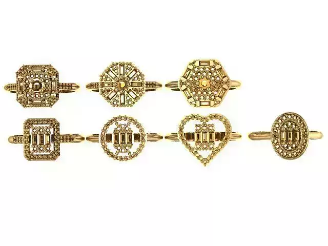 baguette ring women  7 models 