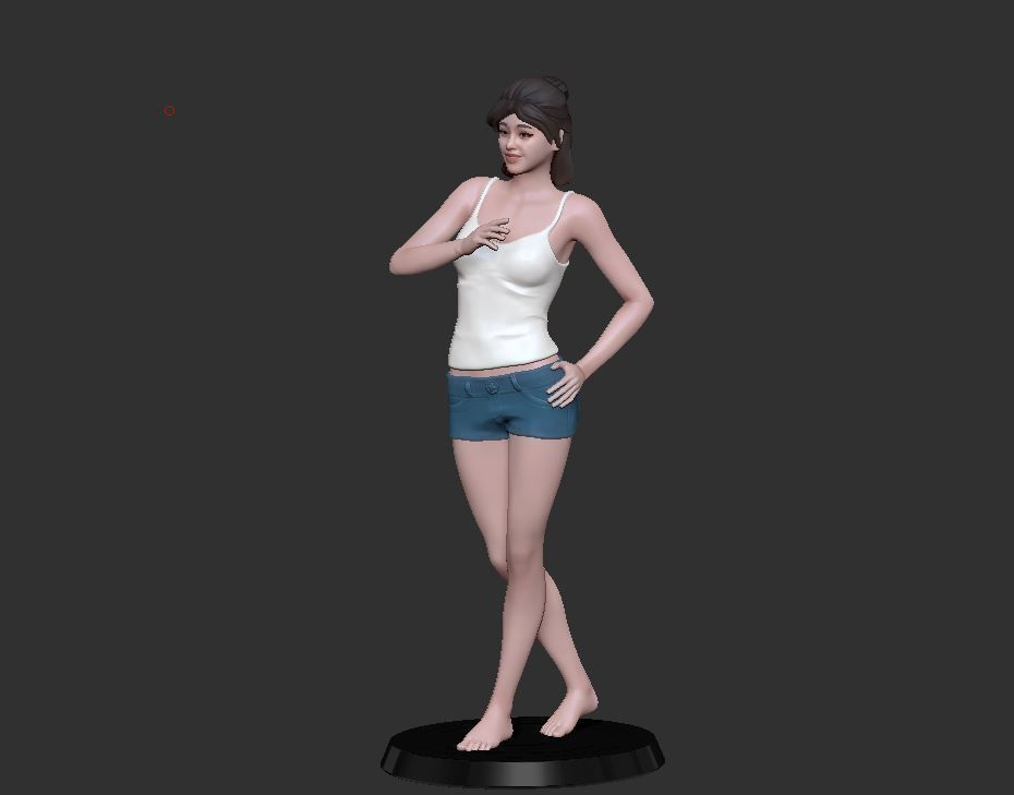 Teenage Girl 3D model 3D print model_3