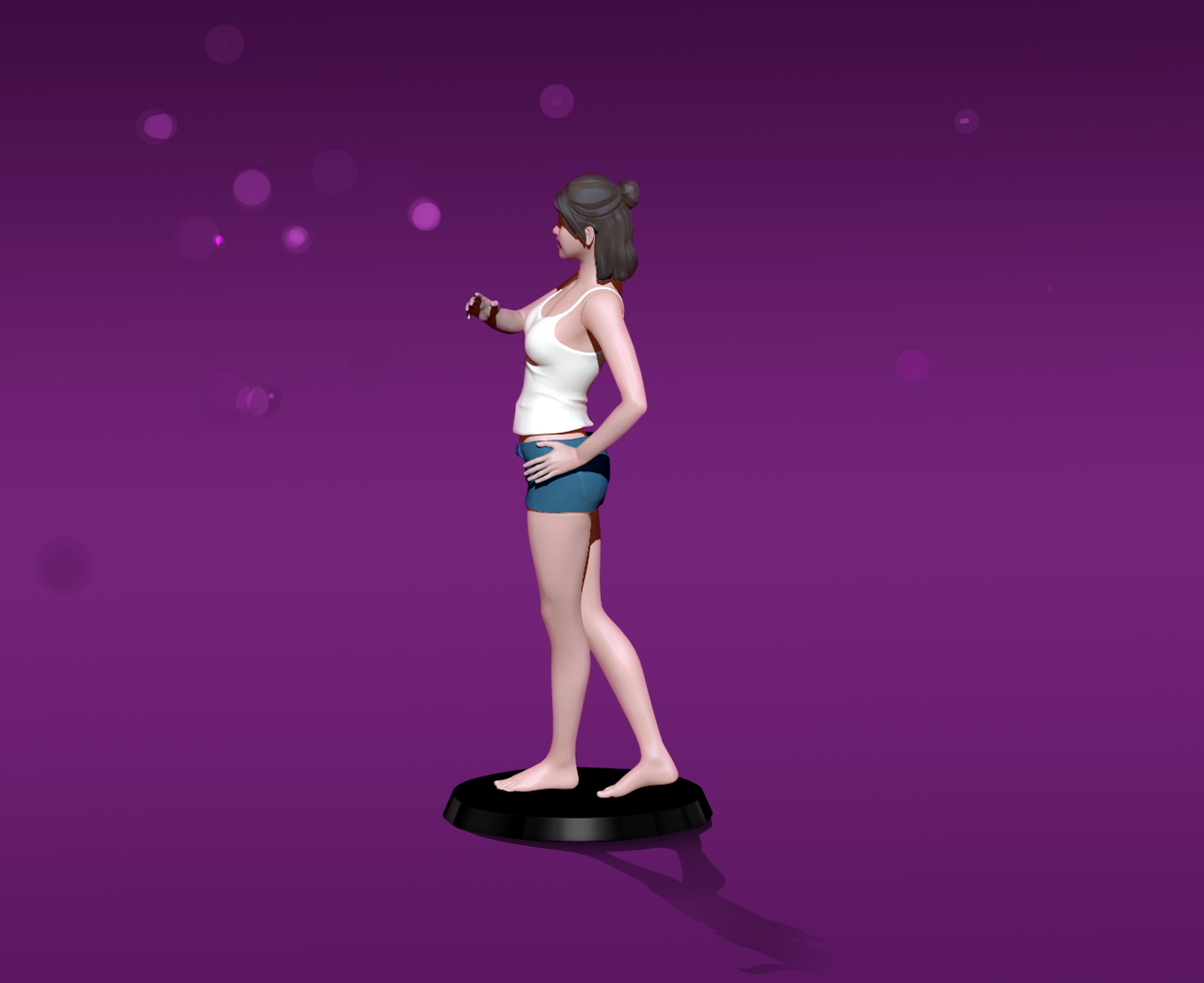 Teenage Girl 3D model 3D print model_4
