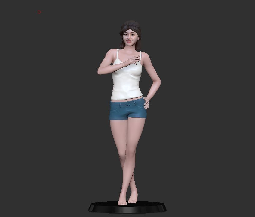 Teenage Girl 3D model 3D print model_6