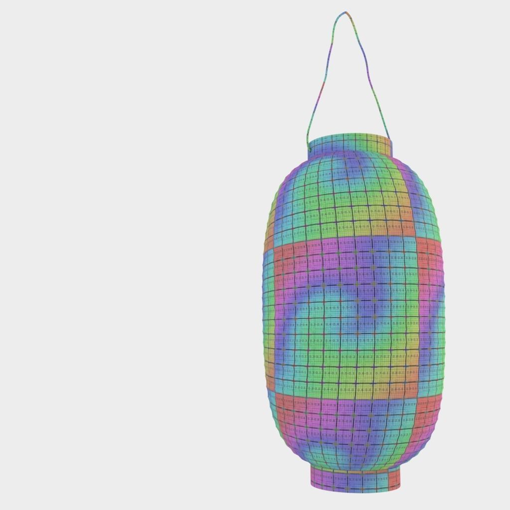 Japanese Lantern - Chochin Takanoha Crest 3D model_25