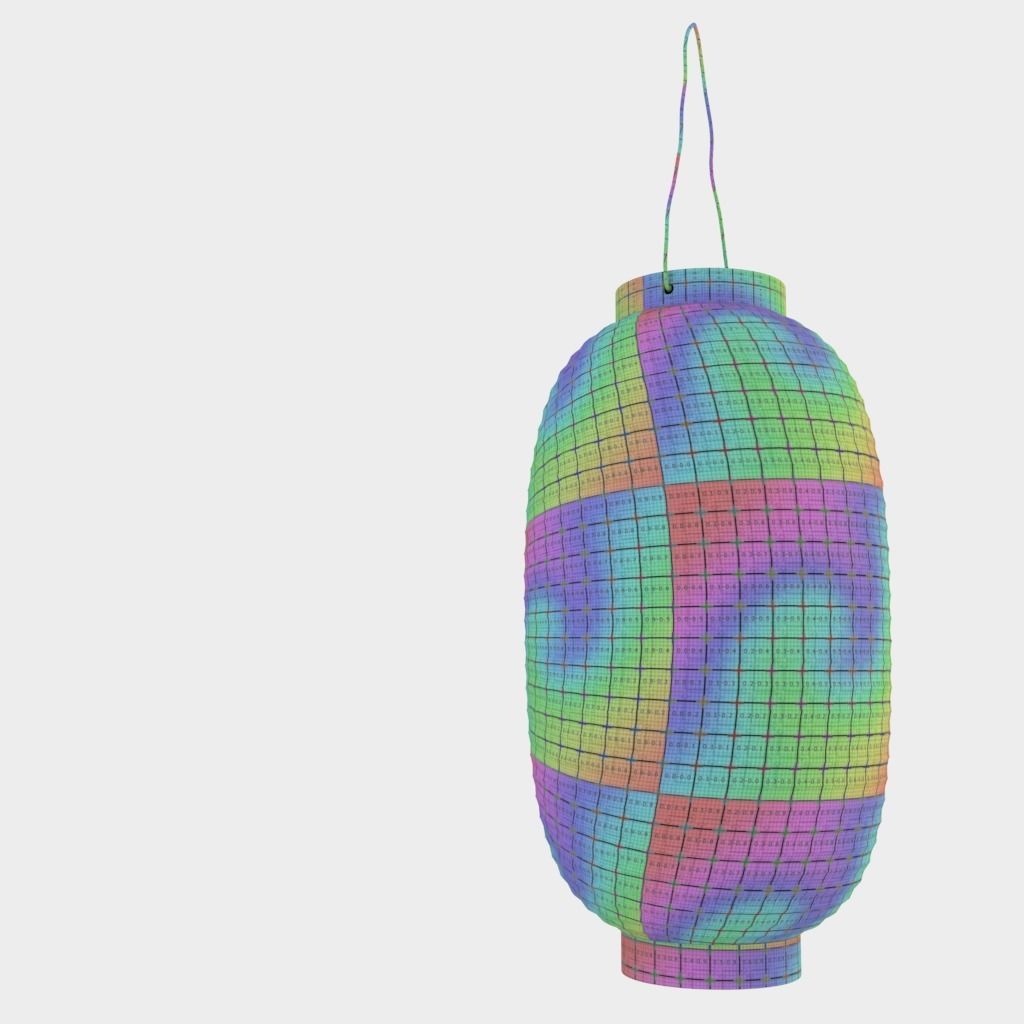 Japanese Lantern - Chochin Takanoha Crest 3D model_26