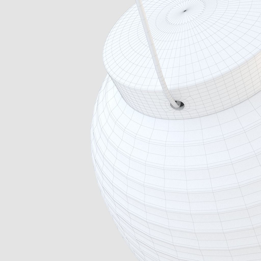 Japanese Lantern - Chochin Takanoha Crest 3D model_21