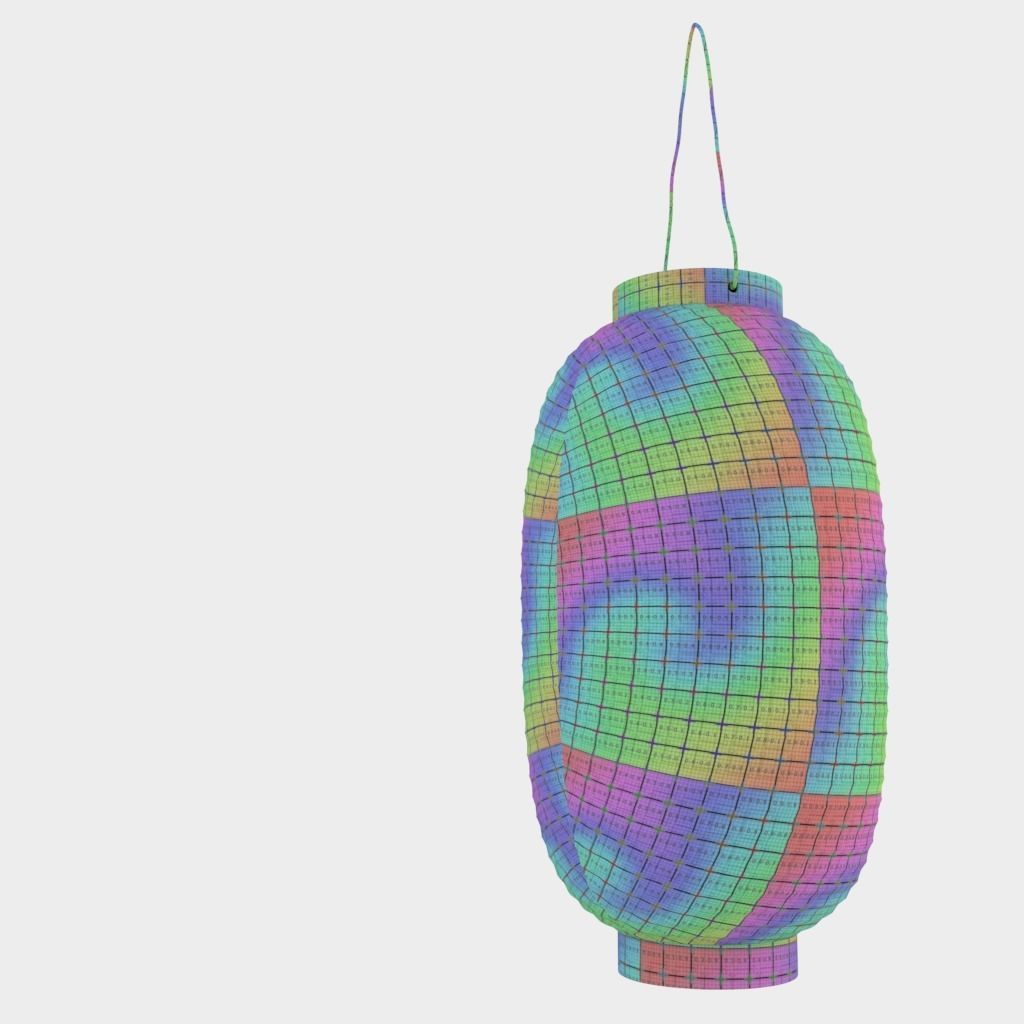 Japanese Lantern - Chochin Takanoha Crest 3D model_27