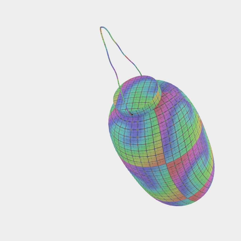 Japanese Lantern - Chochin Takanoha Crest 3D model_31