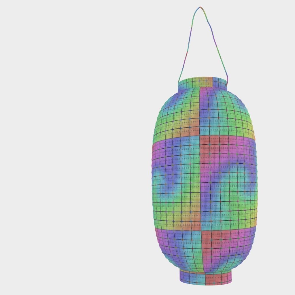 Japanese Lantern - Chochin Takanoha Crest 3D model_22