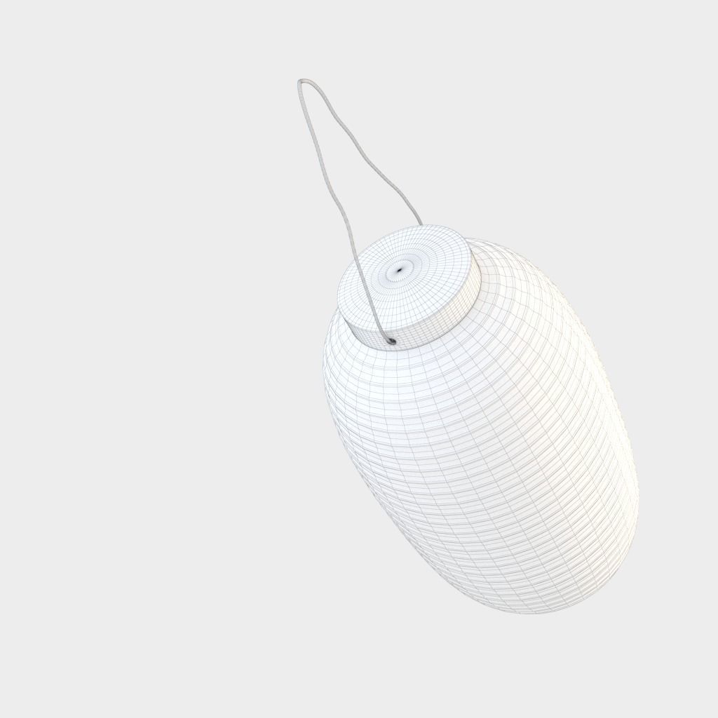 Japanese Lantern - Chochin Takanoha Crest 3D model_20