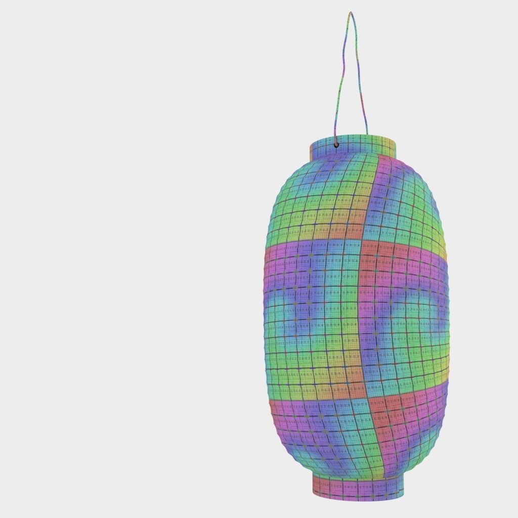 Japanese Lantern - Chochin Takanoha Crest 3D model_24