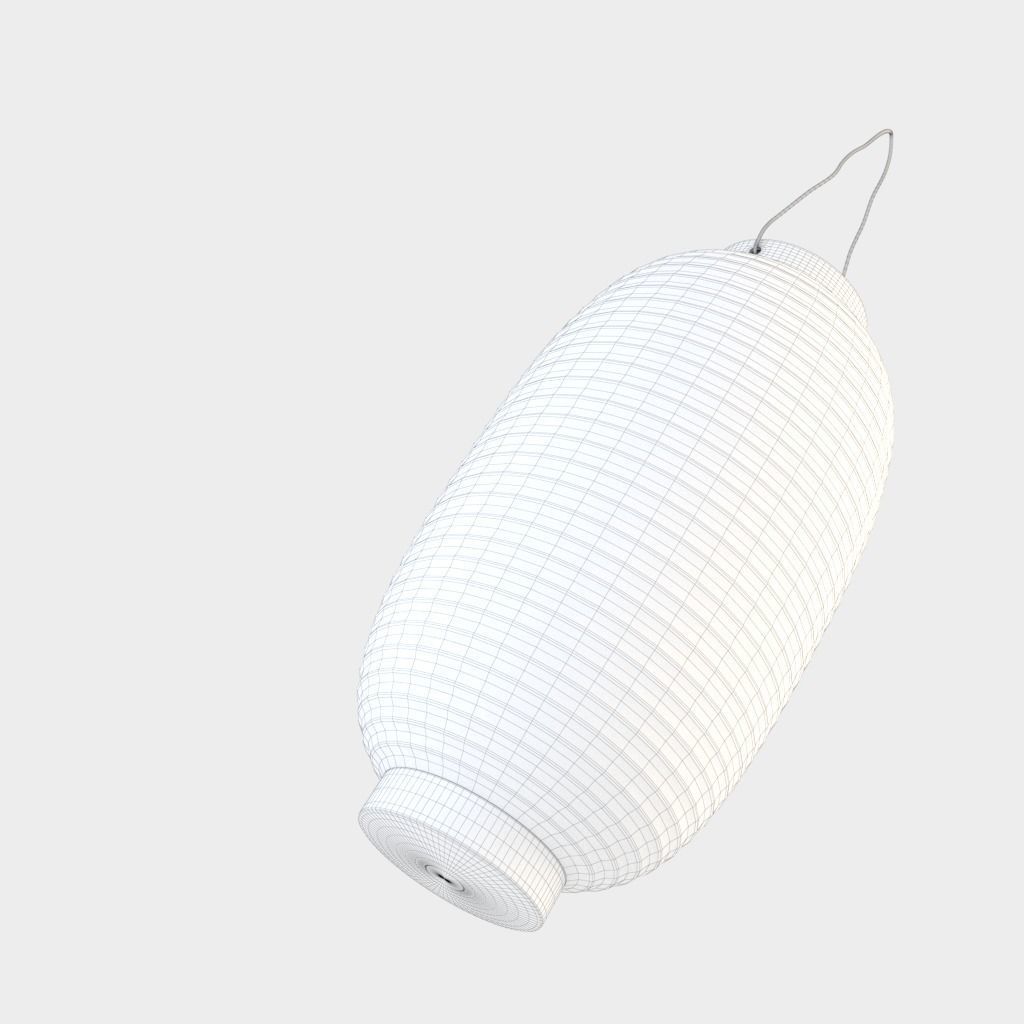 Japanese Lantern - Chochin Takanoha Crest 3D model_18
