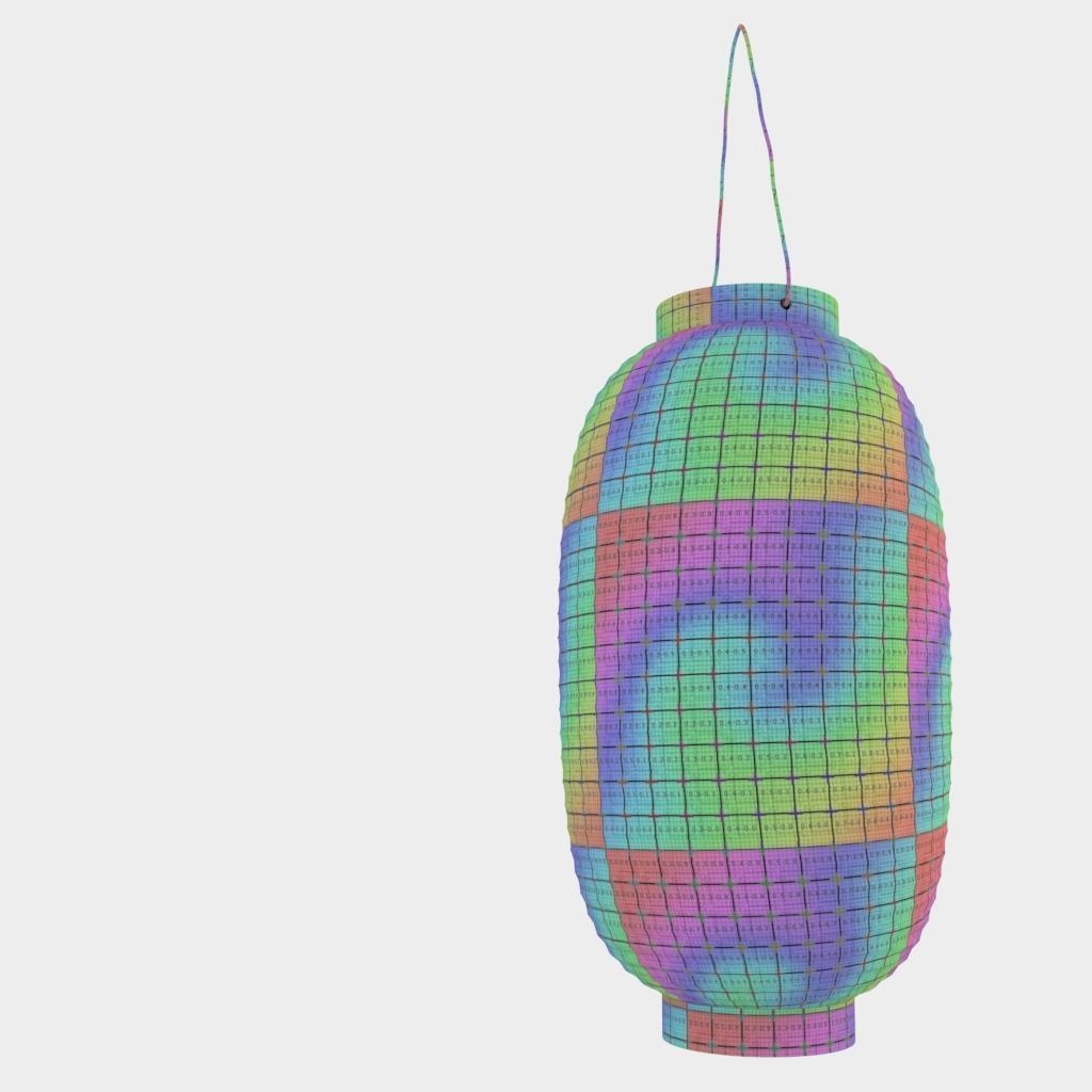 Japanese Lantern - Chochin Takanoha Crest 3D model_23