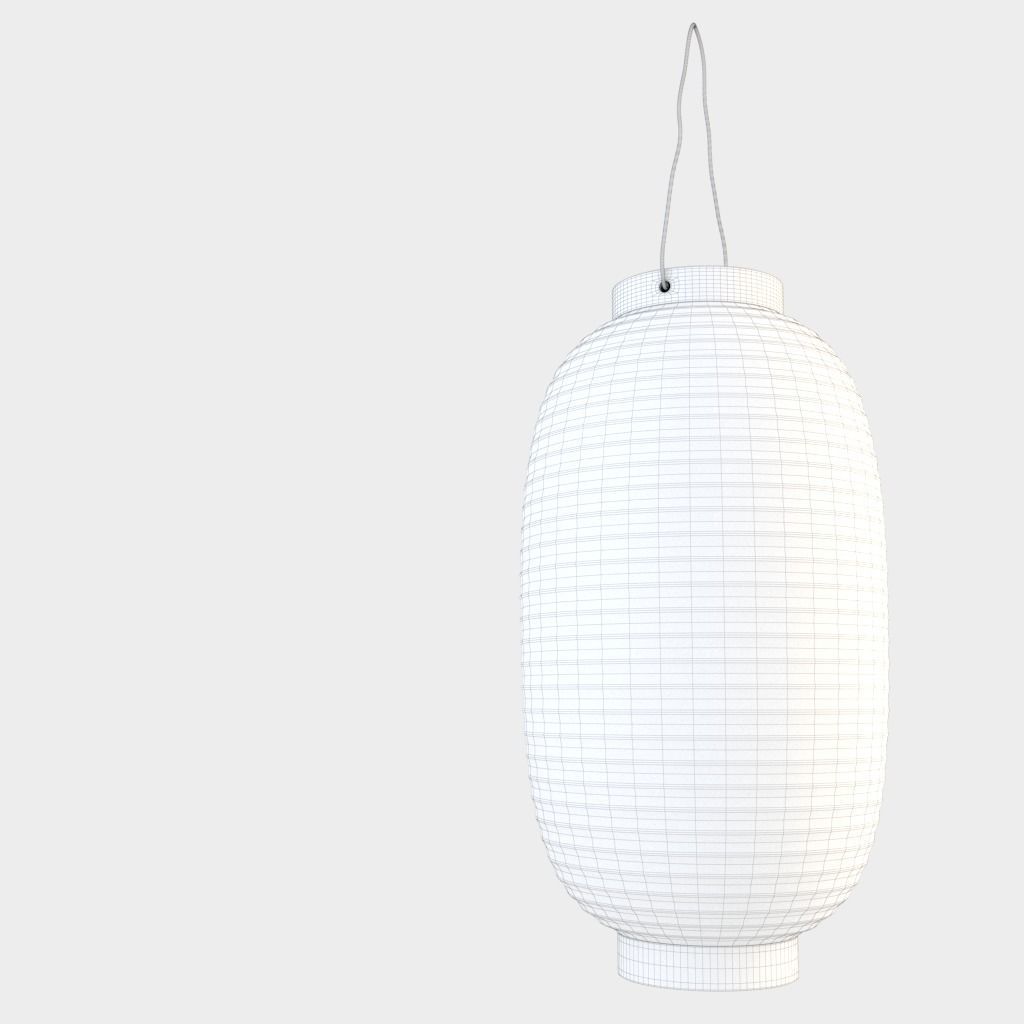 Japanese Lantern - Chochin Takanoha Crest 3D model_19