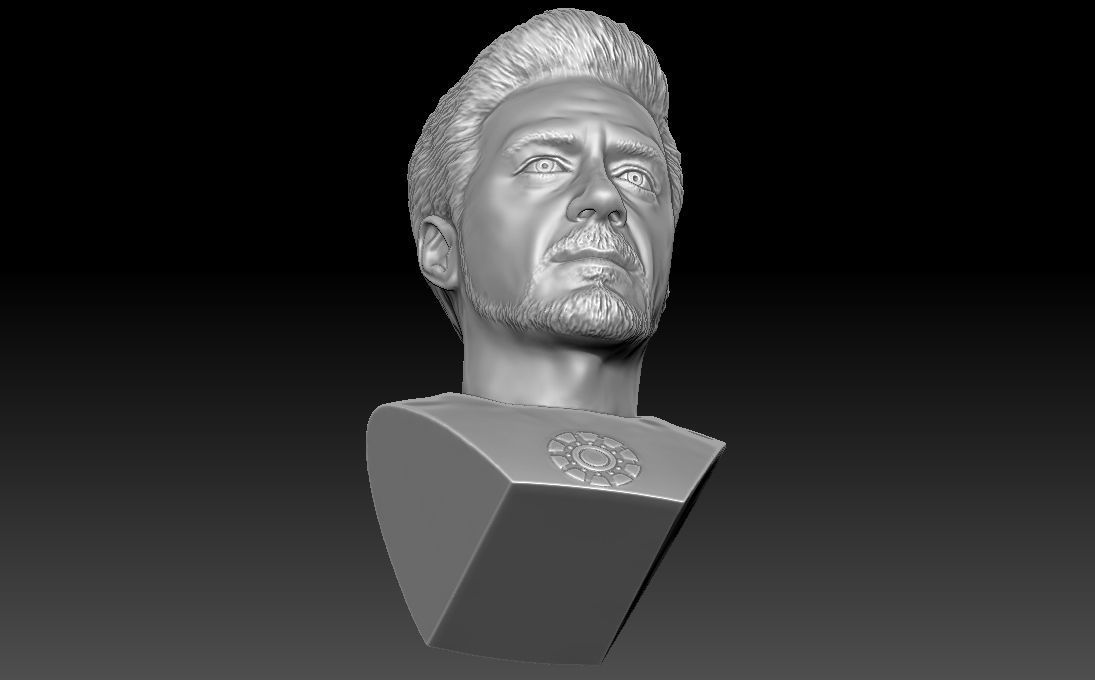 Tony Stark Robert Downey Jr Iron Man bust for 3D printing 3D print model_22