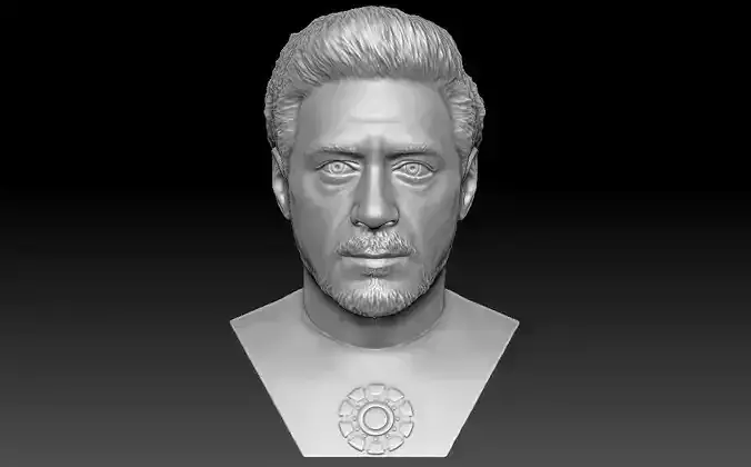 Tony Stark Robert Downey Jr Iron Man bust for 3D printing