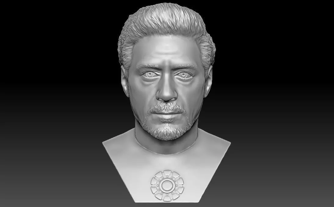 Tony Stark Robert Downey Jr Iron Man bust for 3D printing 3D print model_0