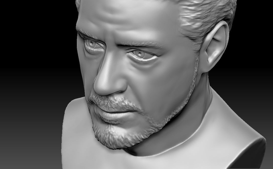 Tony Stark Robert Downey Jr Iron Man bust for 3D printing 3D print model_16