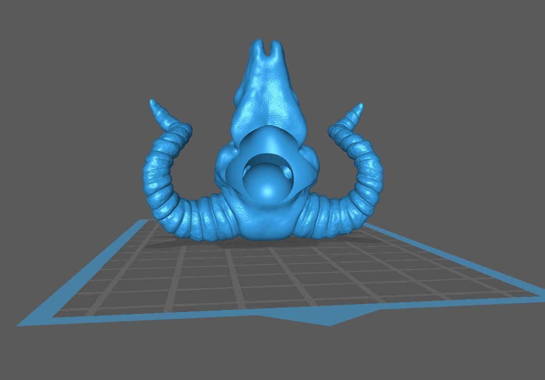 Baphomet Skull Head Stylized 3D print model_19