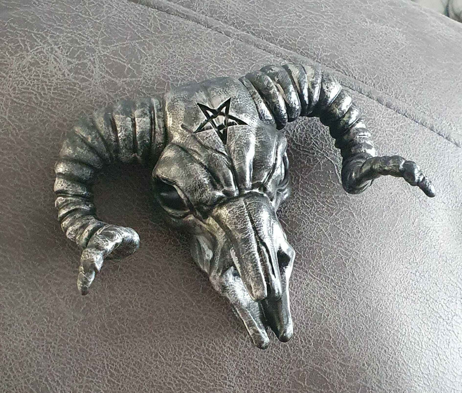 Baphomet Skull Head Stylized 3D print model_21