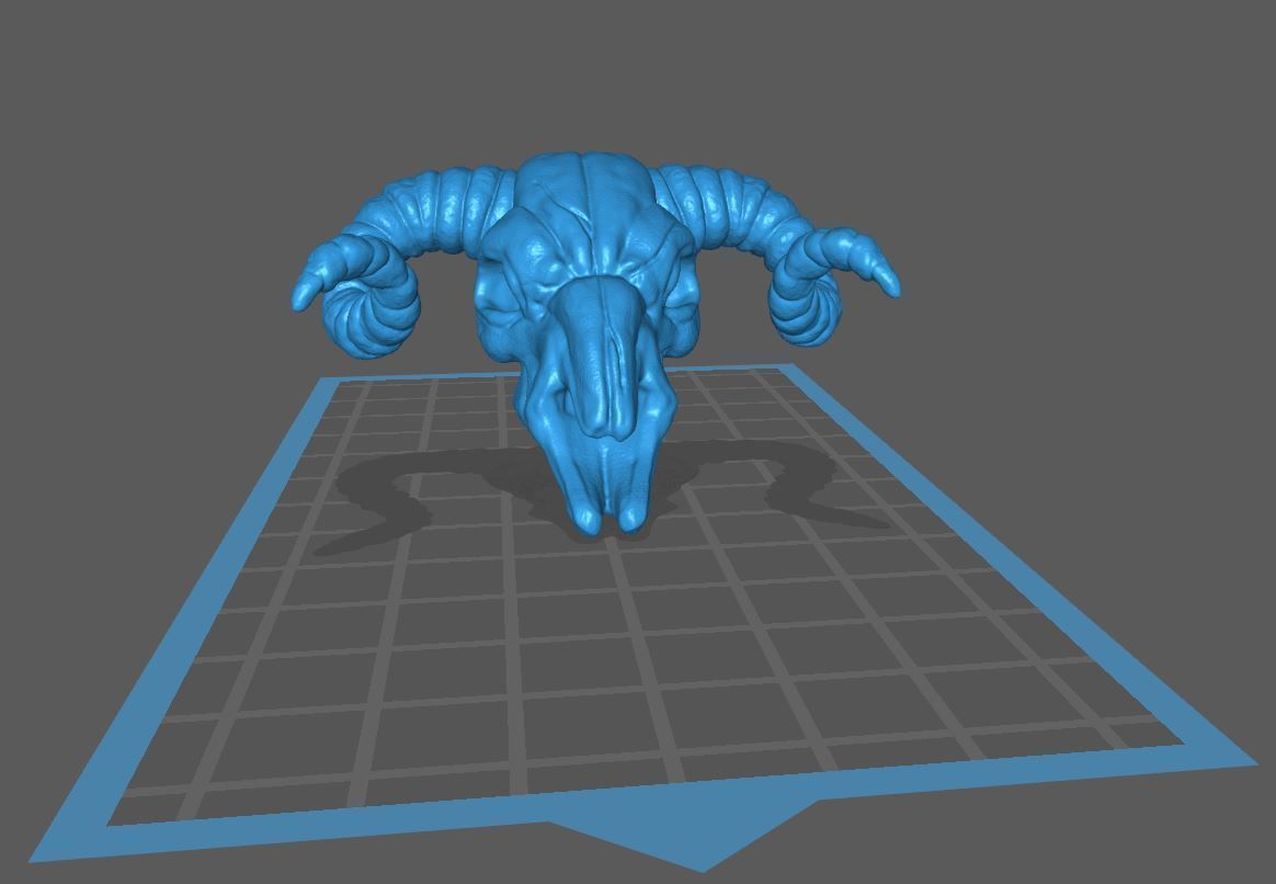 Baphomet Skull Head Stylized 3D print model_18