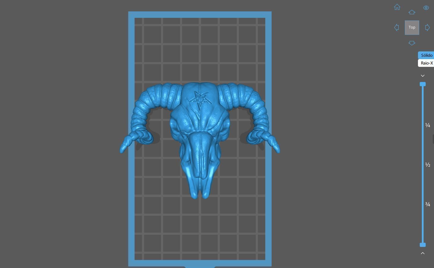 Baphomet Skull Head Stylized 3D print model_14