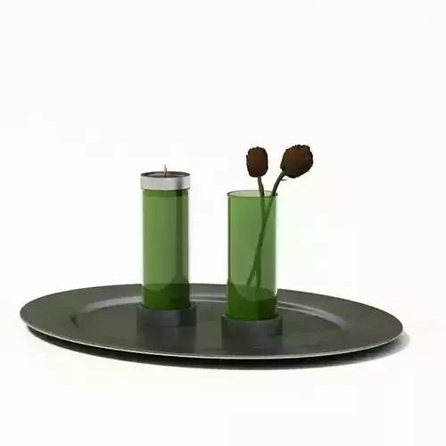 Small Green Glass Vases