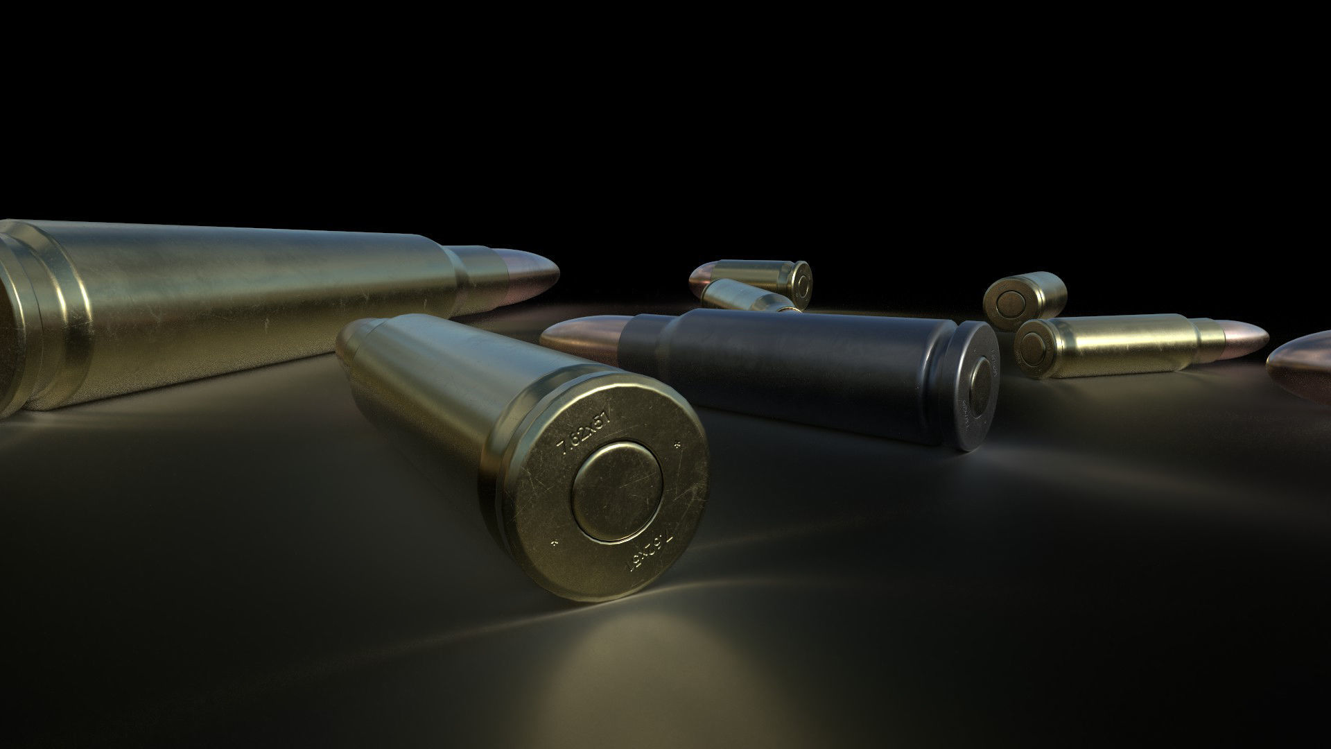 AAA Ammunition Pack - exact measurements - PBR - low-poly Low-poly 3D model_9