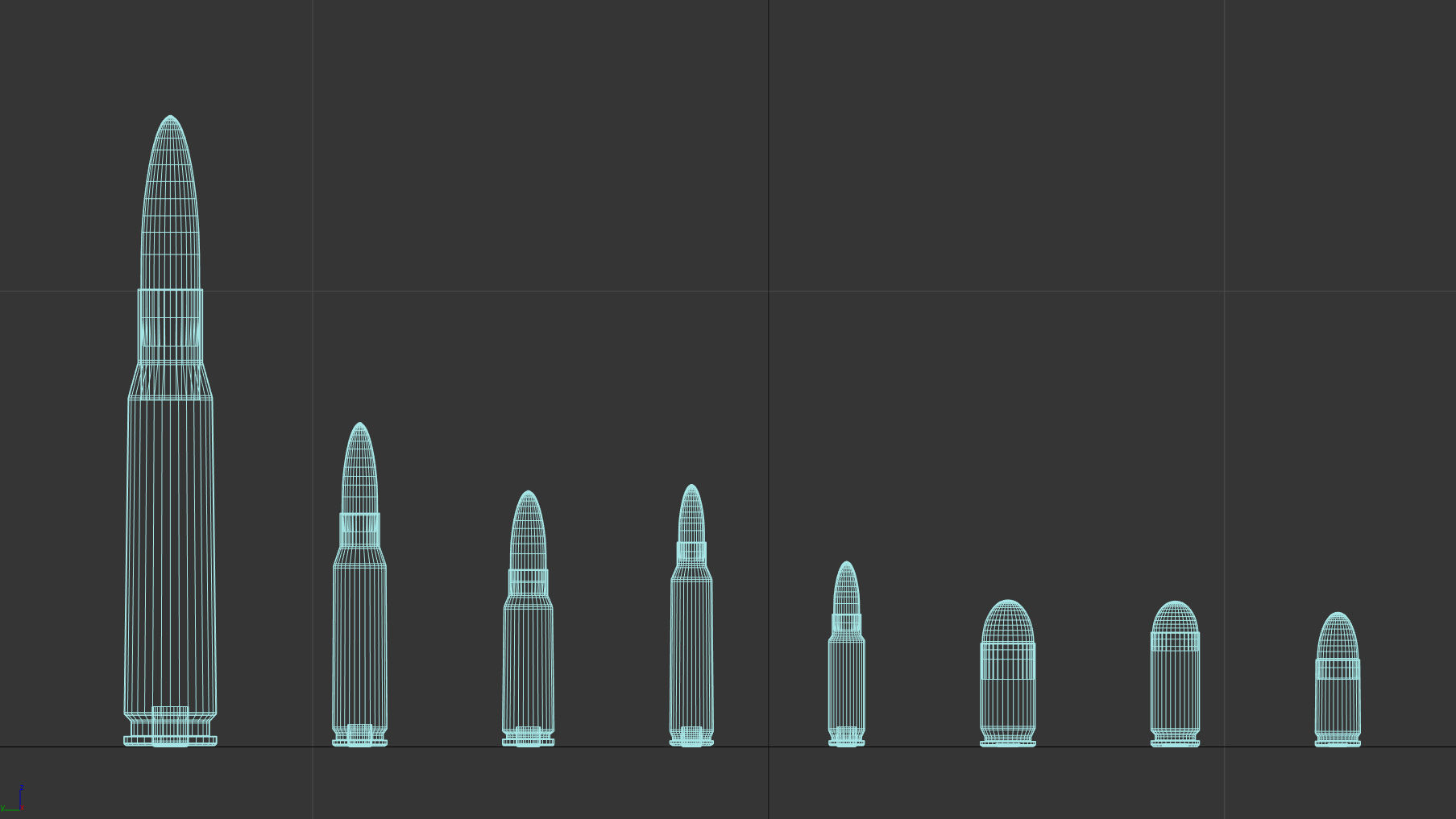 AAA Ammunition Pack - exact measurements - PBR - low-poly Low-poly 3D model_3