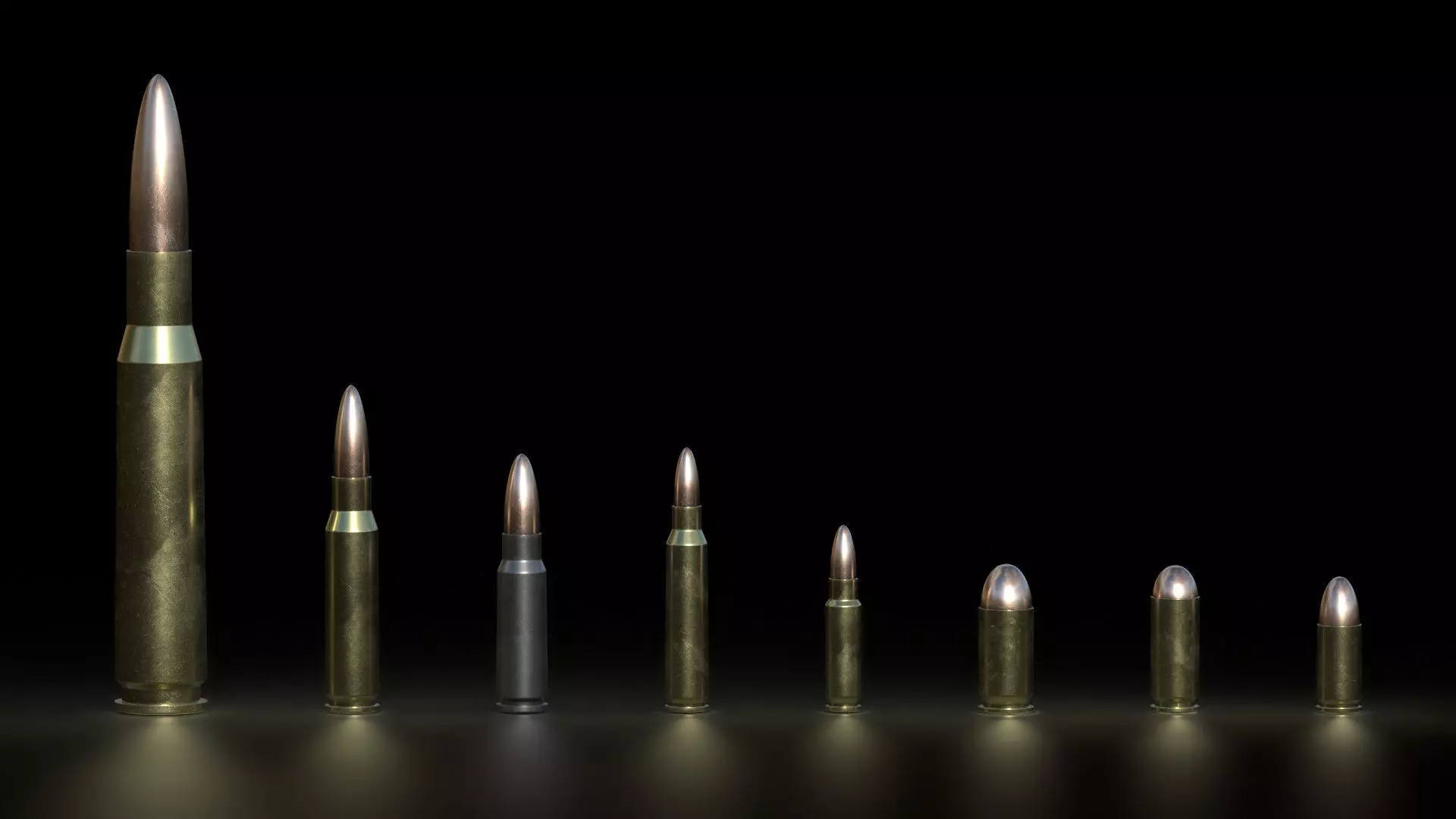 AAA Ammunition Pack - exact measurements - PBR - low-poly Low-poly 3D model_0