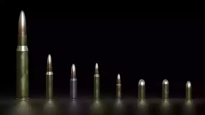 AAA Ammunition Pack - exact measurements - PBR - low-poly