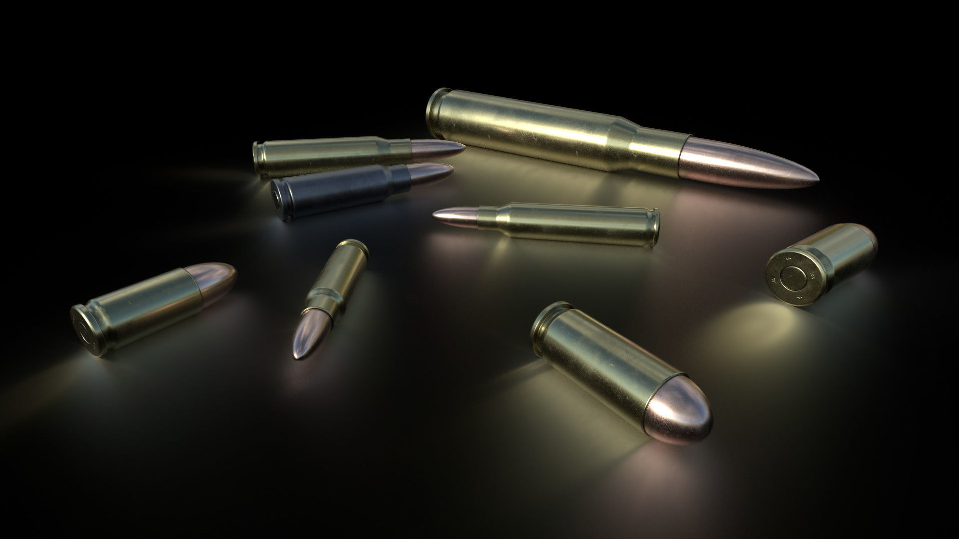 AAA Ammunition Pack - exact measurements - PBR - low-poly Low-poly 3D model_6