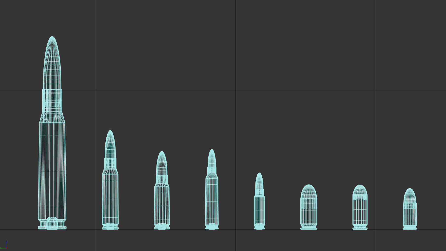 AAA Ammunition Pack - exact measurements - PBR - low-poly Low-poly 3D model_4