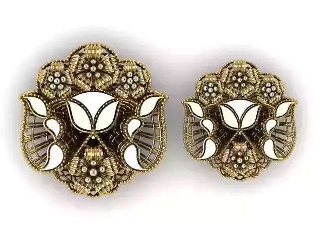 Pendant Set 1 two gold - plated brooches